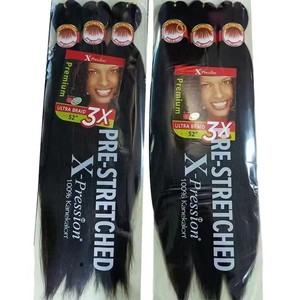 Estensioni per Capelli Afro da <span class=keywords><strong>Donna</strong></span>, Vendita all'Ingrosso a Basso Prezzo, Capelli Sintetici Pre-Stirati 3X per Trecce all'Uncinetto, per un Look Espressivo - Product Image 2