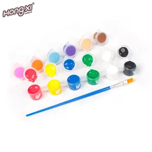 Hochglanz-Acryl-Farbset 3 ml 12-farben-Set 6-teilig für Kunststudenten Malerei und Farbierung Putzpuppe Farbstreifen Pinsel
