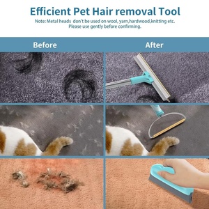 Household <strong>Cleaning</strong> <strong>Tools</strong> for Dog Cat <strong>Carpet</strong> Rake Adjustable Long Handle Hair Broom Reusable Lint Remover Pet Hair Remover Set - Product Image 6