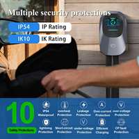 Cargador de Vehículos Eléctricos de 11 kW Tipo 1 Mennekes Wallbox 16A, Cargador Inteligente para el Hogar con RFID, Pantalla LCD, Certificación CE, TUV, IEC 61851, EN 61851, Nueva Pantalla con Control por Aplicación, 2 Años de Garantía