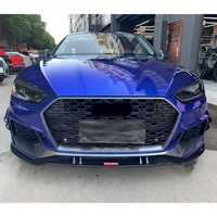Nouveau Roadinjoy 2017-2019 Audi A5 F53 Diffuseur de pare-chocs avant aspect fibre de carbone Spoiler Lame avant Clips de fixation Amélioration/Remplacement