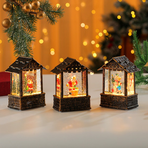 Lámpara de aceite con forma de casa de nieve iluminada de nuevo estilo con música, decoración de regalo de Navidad, bola de cristal - Product Image 4