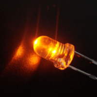 Meilleur prix 99.99% pureté fil doré DIP rond ambre jaune rouge blanc chaud 3mm bougie scintillante LED pour lumières