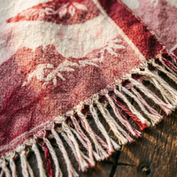 Nouvelle Écharpe d'Hiver en Faux Cachemire pour Femmes - Motif Pivoine Réversible, Châle Extra-Épais et Doux avec Protection Solaire