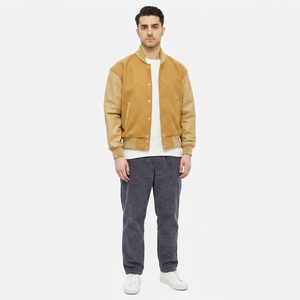 Custom Front 100% Cotton Varsity <b>Baseball</b> Letterman <b>Jacket</b> Wool Chenille Embroidery Stand Waterproof Anti-Bacterial Winter <b>Men's</b> - Product Image 1