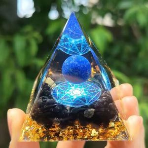 PuJiang grosir batu penyembuhan piramida ortonit dan piramida Amethyst Orgone Spiritual piramida ornamite Reiki - Product Image 3