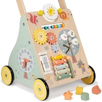 En bois bébé apprentissage marcheur Anti-renversement jouet enfant en bas âge poussette Portable éducation précoce aide chariot pour enfants