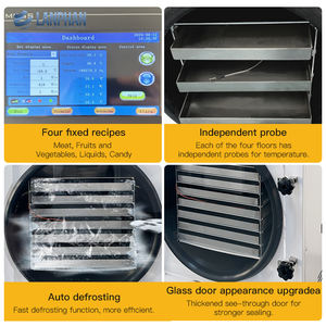 30KG/24H 2.5m2 <span class=keywords><strong>7</strong></span> plateaux maison crème glacée bonbons viande légumes nourriture fruits lyophilisateur Machine HFD-25 avec <span class=keywords><strong>pompe</strong></span> à vide intégrée - Product Image 4