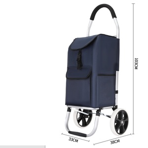 Carritos de supermercado Utilidad de lavandería Diseñado con carrito de compras plegable de escalador de escalera de tres ruedas - Product Image 2