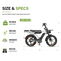 VTT électrique EU Standard PIXAR M9 avec siège arrière et panier avant, vélo électrique tout-terrain pas cher pour adultes