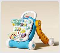 Offerta Speciale: Girello 6-in-1 per Neonati con Ruote Antiscivolo e Anti-Ribaltamento, Giocattolo Educativo Musicale per Bambini