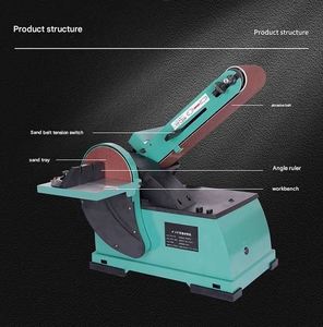 Machine à poncer électrique à bande et à disque pour le travail du bois, 220V, usage intensif (750W) - Product Image 4