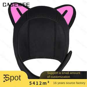 Bonnet de bain pour adultes transfrontalier, hommes et femmes, néoprène 2,5 mm, protection solaire, bonnet de plongée chaud, surf, hiver - Product Image 2