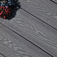 Plancher composite WPC gaufré ignifuge pour extérieur, revêtement de sol en bois-plastique antidérapant pour projets de jardin