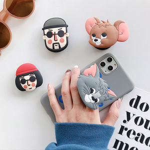Benutzer definierte Adhesive Cute Silicon Cartoon Telefon Poppings Steckdosen Stand Magnet halterung Handy Griff halter Griptok - Product Image 3
