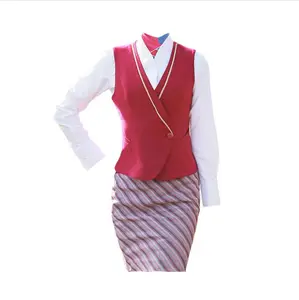 Hot Sales New Design Fashion Luchtvaartmaatschappij Uniformen Stewardess Uniform