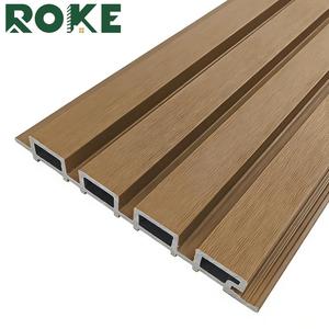 ROKE Panneaux muraux et de plafond en composite bois-plastique WPC à design multiple pour décoration extérieure, panneaux muraux extérieurs, revêtement mural - Product Image 6