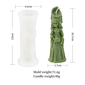 Moule à bougie en silicone <span class=keywords><strong>pour</strong></span> couples <span class=keywords><strong>mariés</strong></span>, Halloween, fantômes, mariée, crânes, <span class=keywords><strong>pour</strong></span> décoration intérieure, vente en gros - Product Image 6