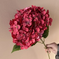 Bunga Hydrangea sutra buatan, tangkai tunggal Diameter 25cm besar desain baru untuk dekorasi pernikahan