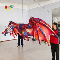 Décoration de vacances Modèle animal gonflable Dragon gonflable rouge suspendu