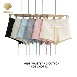 Nouveaux shorts décontractés pour femmes, style Y2K, été, sexy, taille haute, avec long cordon, en mélange de coton - Product Image 1