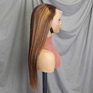 Pelucas de Cabello Humano 200% Natural de 14-30 Pulgadas # Pelucas de Cabello Liso con Encaje Frontal Transparente 13x4, Modelo P4/30 Highlight Bone Straight - Product Image 4