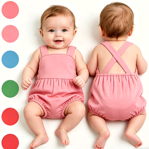 Custom Spring Autumn Casual Solid Color Colorful Print 95% Cotton 5% Spandex <b>Kids</b> Clothes Baby <b>Bubble</b> Romper Wholesale Newborn - Product Image 6
