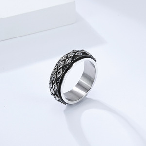 Anillo <span class=keywords><strong>de</strong></span> Hombre con <span class=keywords><strong>Ojos</strong></span> <span class=keywords><strong>de</strong></span> <span class=keywords><strong>Demonio</strong></span>, Estilo Moderno, Ojo <span class=keywords><strong>de</strong></span> Dios, Chapado en Oro <span class=keywords><strong>de</strong></span> 18k, Acero Inoxidable, Anillo Giratorio Retro - Product Image 4