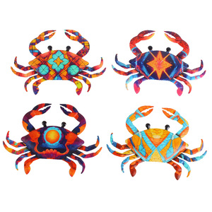 Nueva Escultura de Pared Art <span class=keywords><strong>Deco</strong></span> con Forma de Cangrejo de Hierro para Decoración del Hogar, Uso en Interiores y Exteriores - Product Image 1