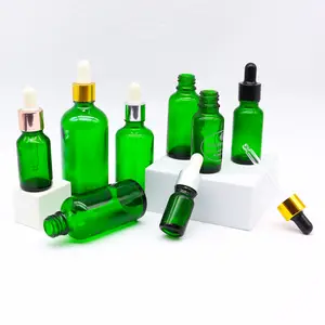 5Ml 10Ml 15Ml 20Ml 30Ml 50Ml 100Ml Botol Penetes Kaca Hijau/Wadah Kemasan Kosmetik/Kemasan Perawatan Kulit