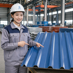 Tôle d'acier ondulée PPGI de haute qualité, tôle de <span class=keywords><strong>toiture</strong></span> <span class=keywords><strong>en</strong></span> acier galvanisé prépeint pour la construction de bâtiments industriels - Product Image 5