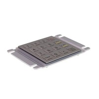 Teclado Numérico Metálico de 16 Teclas Resistente al Vandalismo con Interfaz USB/PS2/RS232 para Montaje en Panel, IP54, para Kiosco de Control de Acceso
