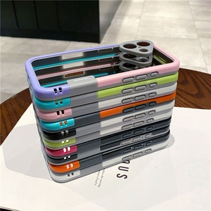 Funda Protectora para Teléfono Celular con Marco de Color en Contraste, Carcasa de Silicona Suave para iPhone 11 12 13 14 15 16 Pro Max - Product Image 2