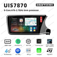 10.36 "Android 13 UIS 7870 2K écran de voiture Gps DSP CarPlay Auto stéréo lecteur vidéo Radio pour Honda City GRACE 2015-2019