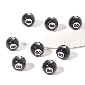 11mm Acrílico Ball Beads Argila Pavimentada Cristal Disco Clay Beads Loose Spacer 8 ball Beads Para DIY Jóias Fazendo Colar Pulseira