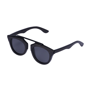 Gafas de Sol de Lujo de Moda 2023 con Lentes Redondas Gruesas y Montura de Madera Extra Grande - Product Image 1