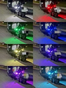 Lumière stroboscopique pour voiture, moto, vélo, 8 couleurs, rechargeable par USB, en plastique, étanche, télécommande sans fil, avertissement anti-collision, LED - Product Image 2