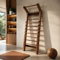 Équipement de gym en bois design pour studio de fitness de prestige et centre d'entraînement personnel haut de gamme avec finitions en bois personnalisées de luxe
