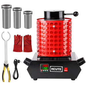 <span class=keywords><strong>Alta</strong></span> <span class=keywords><strong>Temperatura</strong></span> 1600 ° <span class=keywords><strong>Horno</strong></span> de Inducción para Fundición de Metales 1500W 220V con Cubierta Protectora Roja Antiescaldaduras para Fundir Oro, Plata y Latón - Product Image 6