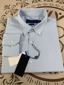 Nouvelle <span class=keywords><strong>chemise</strong></span> décontractée à manches longues rayée pour <span class=keywords><strong>homme</strong></span>, style coréen, col rabattu perlé, en tissu <span class=keywords><strong>Oxford</strong></span> 100 % coton, infroissable, collection Printemps 2026 - Product Image 6