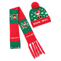 Cappello Unisex personalizzato con maglione di natale leggero con sciarpa e berretto di Natale per feste