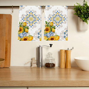 Cross-border digital printing household kitchen towels, dishcloths, <b>tablecloths</b>, summer lemon and sunflower decorative tea - Product Image 4