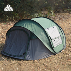 Carpa Plegable Personalizable para Acampar al Aire Libre, de Una Sola Capa, para 2-3 Personas, para las Cuatro Estaciones, con Varillas de Fibra de Vidrio, <span class=keywords><strong>Rizen</strong></span> RZ-PUT-008 190T Plateada - Product Image 2