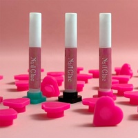 Support de colle à ongles en silicone en forme de couronne et de fleur, mini, 2g, pour nail art