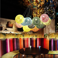 Lustres en rotin et chanvre pas chers, abat-jour créatif en bambou, lanterne artistique, lampe suspendue en rotin