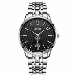 LONGBO 80312 Romantic Chronograph Cheap Business Business Stainless Steel Mineral Glass Quartz Watch For Men Woman - Product Image 4