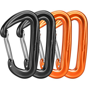 BSCI factory custom logo Professional Mountaineer Camping Outdoor Climbing gym clip 12KN Carabiner