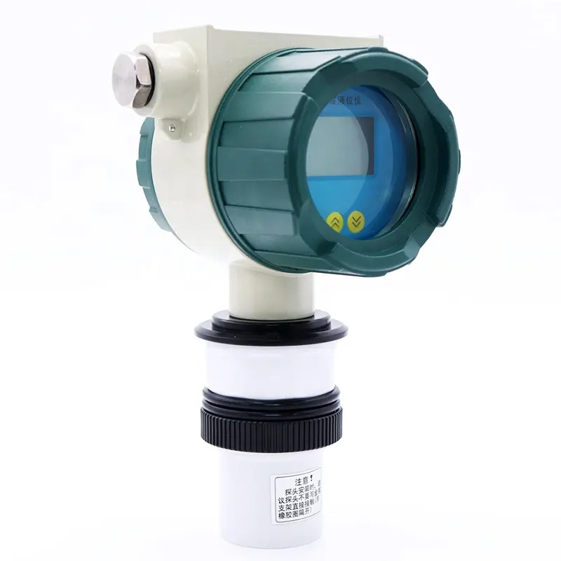 2 tel 4-20mA ultrasonik sıvı yakıt su seviye sensörü/metre