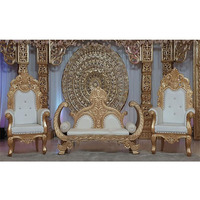 Ensemble de meubles de mariage de luxe style Maharaja, canapé portable en bois traité style bateau arabe de Londres, chaises à dossier haut, couleur personnalisable