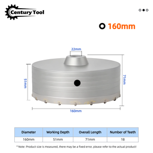 Forets à <span class=keywords><strong>béton</strong></span> professionnels de haute qualité pour usine, 30-160 mm, outils de découpe pour marteaux perforateurs SDS Plus, ensemble de scies cloches murales - Product Image 5